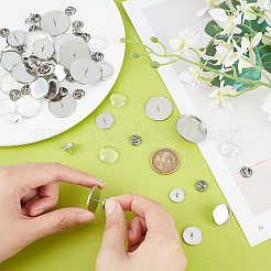 DIY-Set zur Herstellung einer leeren Kuppelbrosche DIY-UN0005-14
