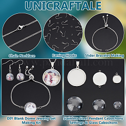 DIY Blanko-Kuppel-Schmuckset-Herstellungsset DIY-UN0050-27