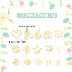 15 g Messing-Cabochons im 15-Stil MRMJ-WR0001-02