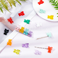 140 Stück 14 Farben Harz Cabochons CRES-NB0001-24