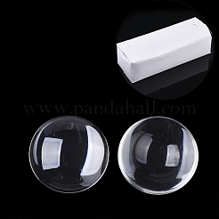 Transparente Glas Cabochons GGLA-R026-48mm-B
