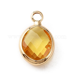 Facettierten Glas-Anhänger KK-WH0046-59G-11