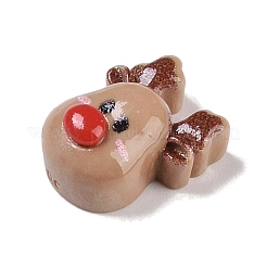 Undurchsichtige Harz-Cabochons mit Weihnachtsmotiv RESI-H162-06M