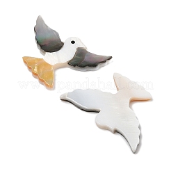 Natürliche schwarze Lippenmuschel & weiße Muschel & gelbe Muschel-Cabochons SSHEL-I026-26