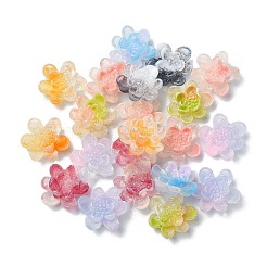 Blumen-Harz-Cabochons mit Glitzerpulver CRES-Q006-04A