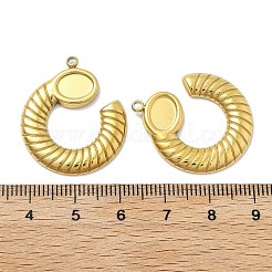 Ionenplattierung (IP) 304 Edelstahl Anhänger Cabochon-Einstellungen STAS-G347-18G
