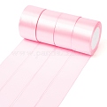 Single Face Satin Ribbon, Polyester Ribbon, Pale Violet Red, 2 inch(50mm), about 25yards/roll(22.86m/roll), 100yards/group(91.44m/group), 4rolls/group