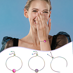 Bausatz für ein leeres Kuppelgliederarmband zum Selbermachen DIY-UN0005-33