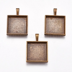 Tibetischen stil Anhänger Fassungen für Cabochons TIBEP-A123359-AB-FF