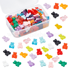 140 Stück 14 Farben Harz Cabochons CRES-NB0001-24