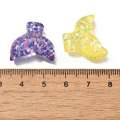 Transparente Harz-Cabochons mit Meeresorganismen RESI-H035-05A