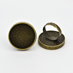 Vintage einstellbare Messingring Komponenten MAK-J007-57AB-NF