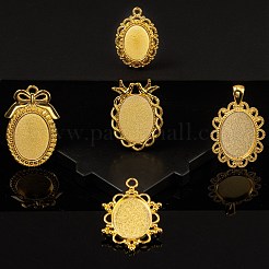 5 stücke 5 stil legierung anhänger cabochon einstellungen FIND-FS0001-05G