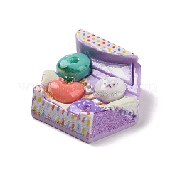 Donut undurchsichtige Harz Decoden Cabochons RESI-R447-01C