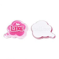 Transparent bedruckte Acryl-Cabochons TACR-N016-42