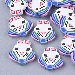 Handgemachte Polymer Clay Bunny Cabochons X-CLAY-S091-017