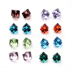 Facettiert Würfel Glas Cabochons GGLA-L007C-M