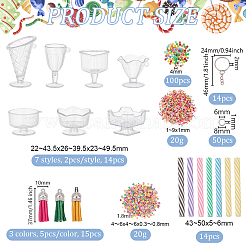 DIY Mini-Eisbecher-Schlüsselanhänger-Bastelset DIY-OC0011-48