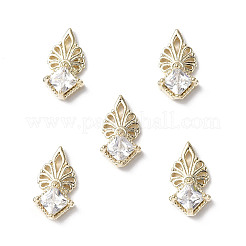 Messing-Mikro pflastern klare Zirkonia Cabochons KK-A174-09G