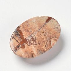 Natur Bildjaspisses cabochons G-F296-11-25x35mm