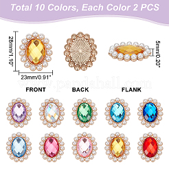 20 Stück Acryl-Cabochon in 10 Farben DIY-GA0004-58