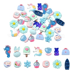 30 Stück 14 Stile Harz-Decoden-Cabochons CRES-YW0002-17