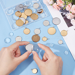 DIY flacher runder Anhänger Bausatz DIY-UN0004-84