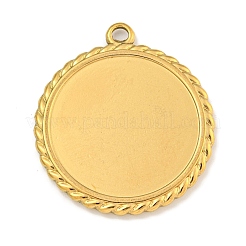 Ionenplattierung (IP) 304 Edelstahl Anhänger Cabochon-Einstellungen STAS-A099-04G
