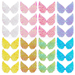 40 Stück glitzernde Stoff-Cabochons in 8 Farben FIND-GO0001-86