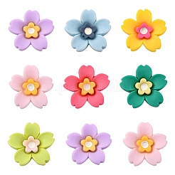 70 Stück 7 Farben undurchsichtige Harz-Cabochons CRES-CJ0001-52