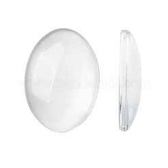 Transparente Glas Cabochons GGLA-R022-25x18
