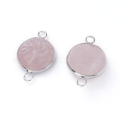 Natürliche Rosenquarz-Verbindungsstecker G-G807-F04