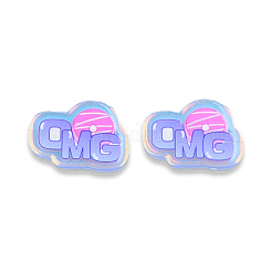 Platte transparente Acryl-Cabochons OACR-N135-21
