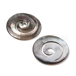 Natürliche schwarze Lippe Shell Cabochons SSHEL-I026-18