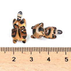 Transparente Harz-Cabochons mit Leopardenmuster CRES-Z014-02