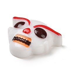 Totenkopf Halloween undurchsichtige Decoden-Cabochons aus Kunstharz RESI-R446-01U