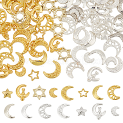 90 stücke 15 stil legierung cabochons MRMJ-OC0003-87