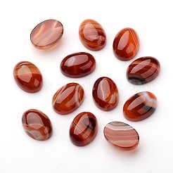 Oval-Cabochons aus natürlich gestreiftem Achat / gebändertem Achat X-G-L394-02-18x13mm
