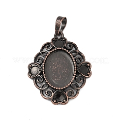 Herz mit ovalen Messing-Anhänger-Cabochon-Fassungen KK-S521-06RC