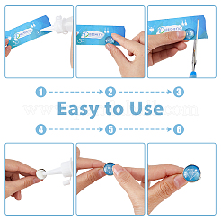 DIY-Set zur Herstellung blanker Manschettenknöpfe mit Kuppel DIY-DC0002-60A