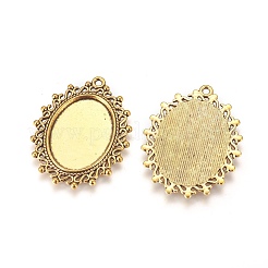 Zink Legierung Anhänger Fassungen für Cabochon & Strass X-PALLOY-A15289-AG-FF