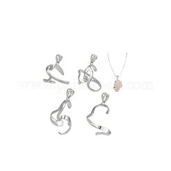 4 Stück 4 Stile Messing Anhänger unregelmäßige Cabochon-Einstellungen KK-NB0003-73B