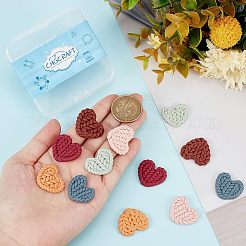 12pcs 6 Farben handgemachte Fimo Cabochons CLAY-CA0001-17