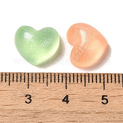 Transparente Decoden-Cabochons aus Harz mit Glitzerpulver X-RESI-E053-08C