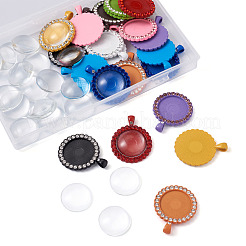 DIY-Kits zur Herstellung flacher runder Anhänger DIY-TA0008-46
