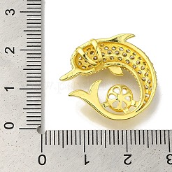 Gestell aus Messing mit Mikropflaster und klaren Zirkonia-Anhängerfassungen KK-H485-05G