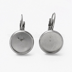 Anlaufgeschützte Ohrringbeschläge aus Edelstahl 304 mit Klappverschluss STAS-L253-005D-P