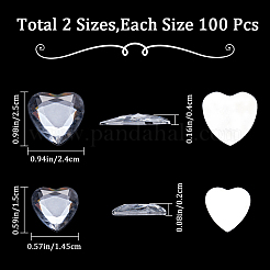 200 Stück Acryl-Strass-Cabochons in 2 Stilen MACR-GF0001-03A