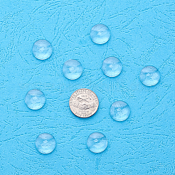 Transparente Glas Cabochons GGLA-TA0001-01-15mm