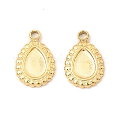 Cabochon-Fassungen für Anhänger aus Edelstahl 304 STAS-A089-07G